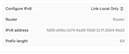 ipv6 setting